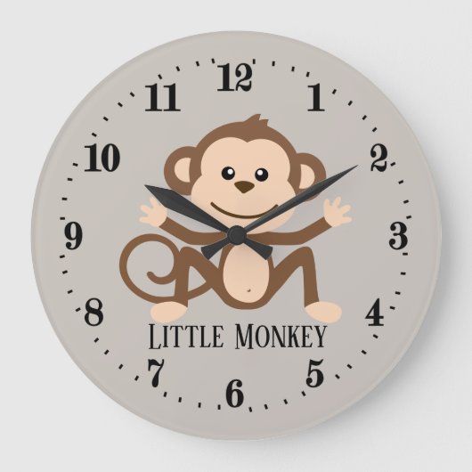 niedliche Mauerdekorationsuhr für Kleinkinder Große Wanduhr (Vorderseite)