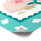 Niedliche Mauerwerk für Mädchenzimmer Poster (Ecke)