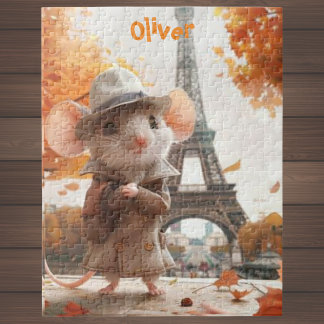 Niedliche Maus am Sonntag in Paris Puzzle