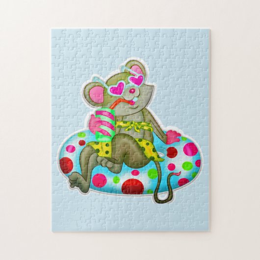 NIEDLICHE MAUS AM STRAND JIGSAW PUZZLE (Vertikal)