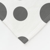 Niedliche Maus auf graue/weiße Punkte, personalisi Fleecedecke (Ecke)