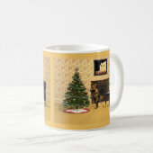 Niedliche Maus dekorieren einen Weihnachtsbaum Kaffeetasse (VorderseiteRechts)