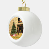 Niedliche Maus dekorieren einen Weihnachtsbaum Keramik Kugel-Ornament (Rechts)