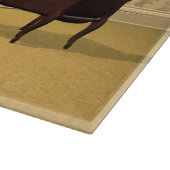 Niedliche Maus dekorieren einen Weihnachtsbaum Schneidebrett (Ecke)