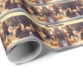 Niedliche Maus feiert Weihnachten - Brauch Geschenkpapier (Rolleneckpunkt)