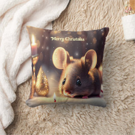 Niedliche Maus feiert Weihnachten, Brauch Kissen