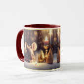 Niedliche Maus feiert Weihnachten - Brauch Tasse (Vorderseite Links)