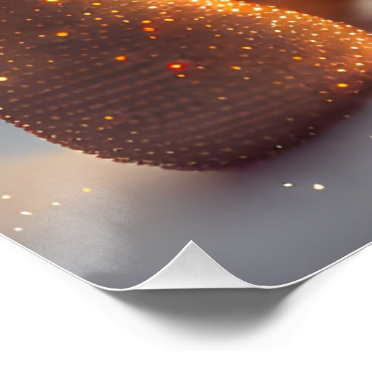 Niedliche Maus feiert Weihnachten Poster (Ecke)