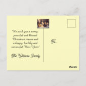 Niedliche Maus feiert Weihnachten Postkarte (Rückseite)