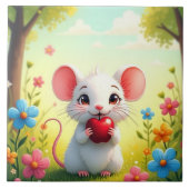 Niedliche Maus Fliese (Vorderseite)