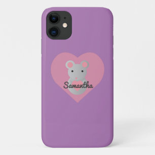 Niedliche Maus hält ein Herz. Case-Mate iPhone Hülle
