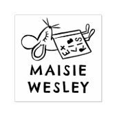 Niedliche Maus Handgezeichnet Personalisierter Nam Permastempel (Design)