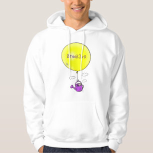 Niedliche Maus in der Gießkanne mit Ballon Cartoon Hoodie