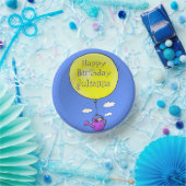 Niedliche Maus in der Gießkanne mit Ballon Cartoon Pappteller (Party)