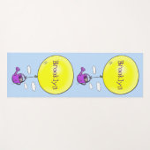 Niedliche Maus in der Gießkanne mit Ballon Cartoon Yogamatte (Vorderseite (Horizontal))