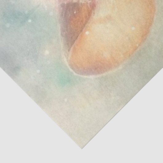 Niedliche Maus in festem Hut mit Cookie-Decoupage Seidenpapier (Ausschnitt)