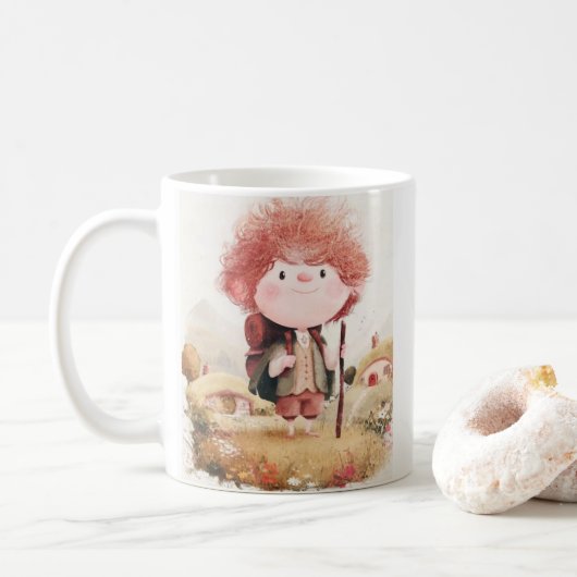 Niedliche Maus Kaffee Tasse Kind_Ones Stil Gemütli (Mit Donut)