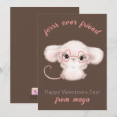 Niedliche Maus-Klassenzimmer Valentinkarte Feiertagskarte (Vorne/Hinten)