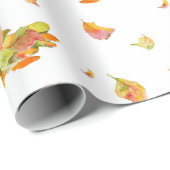 Niedliche Maus, Kürbis und farbenfrohe Muster Geschenkpapier (Rolleneckpunkt)