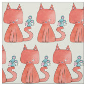 Niedliche Maus Lieben Kitty Cat Stoff (Muster)