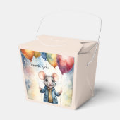 Niedliche Maus mit bunten Ballons, kundenspezifisc Geschenkschachtel (Vorderseite)
