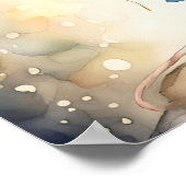 Niedliche Maus mit bunten Ballons, Poster (Ecke)