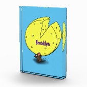 Niedliche Maus mit Cartoon-Abbildung Fotoblock (Rechts)