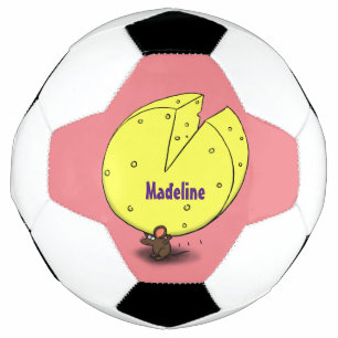 Niedliche Maus mit Cartoon-Abbildung Fußball