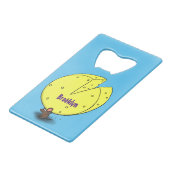 Niedliche Maus mit Cartoon-Abbildung Geldbeutel Flaschenöffner (Rückseite Schrägansicht)