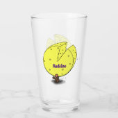 Niedliche Maus mit Cartoon-Abbildung Glas (Rückseite)