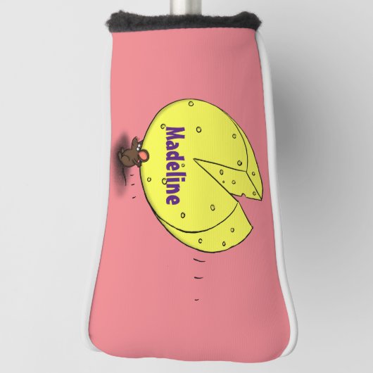 Niedliche Maus mit Cartoon-Abbildung Golf Headcover (Rotieren 90)