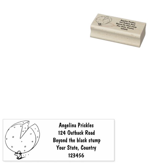 Niedliche Maus mit Cartoon-Abbildung Gummistempel (Stempel)