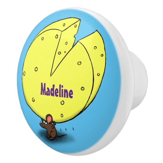 Niedliche Maus mit Cartoon-Abbildung Keramikknauf (Rechts)