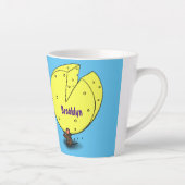 Niedliche Maus mit Cartoon-Abbildung Milchtasse (Rechts)