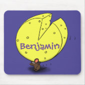 Niedliche Maus mit Cartoon-Abbildung Mousepad (Vorne)