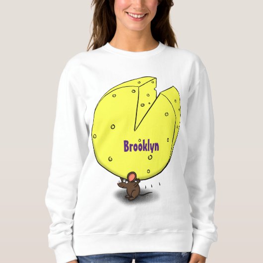 Niedliche Maus mit Cartoon-Abbildung Sweatshirt (Vorderseite)