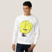 Niedliche Maus mit Cartoon-Abbildung Sweatshirt (Vorne ganz)