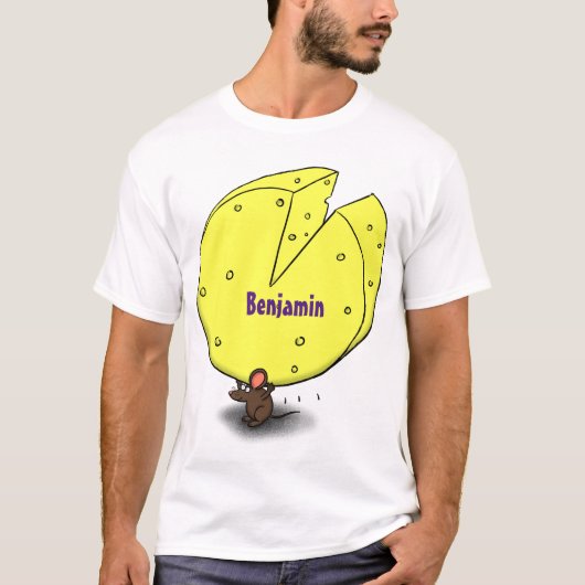 Niedliche Maus mit Cartoon-Abbildung T-Shirt (Vorderseite)