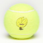 Niedliche Maus mit Cartoon-Abbildung Tennisbälle (Rückseite)