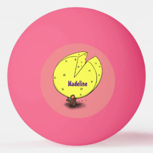 Niedliche Maus mit Cartoon-Abbildung Tischtennisball