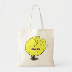 Niedliche Maus mit Cartoon-Abbildung Tragetasche