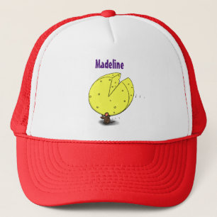 Niedliche Maus mit Cartoon-Abbildung Truckerkappe