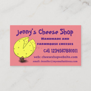 Niedliche Maus mit Cartoon-Abbildung Visitenkarte