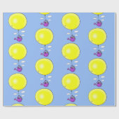 Niedliche Maus mit Cartoon-Ballon-Abbildung Geschenkpapier (Flach)