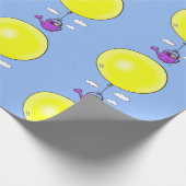 Niedliche Maus mit Cartoon-Ballon-Abbildung Geschenkpapier (Ecke)