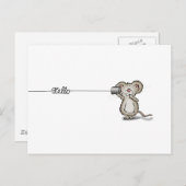 Niedliche Maus mit Dockingstation per Send2Smiles Postkarte (Vorne/Hinten)