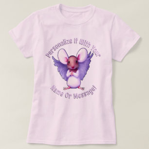 Niedliche Maus mit Engel Wings T - Shirt