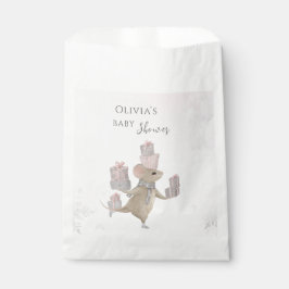 Niedliche Maus mit Geschenken für Weihnachtsdusche Geschenktütchen