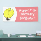 Niedliche Maus mit Käse Cartoon Geburtstag Banner (Messe)