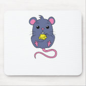 niedliche Maus mit Käse Mousepad (Vorne)
